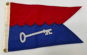 Small Vintage Keyport Yacht Club Nautical Flag 10 x 16