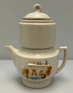 Vintage Porcelier Vitreous China Drip-O-Lator, Percolator CoffeeTea Pot