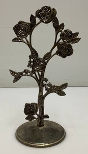 Vintage Godinger Brand Silver Plated Floral Themed Earring Display 10 12