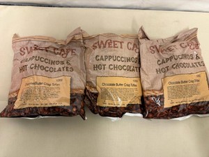 3x Sweet Caf� Cappuccino & Hot Cocoa-Chocolate Butter Crisp Coffee