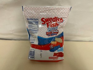 1lb 12oz bag Swedish Fish-Red White Blue-12026