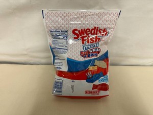 1lb 12oz bag Swedish Fish-Red White Blue-12029