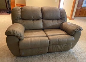 Leather Loveseat-Manual