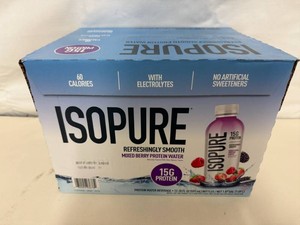 12x 20oz Isopure Protein Water-Mixed Berry