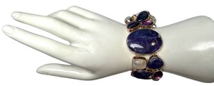 Sterling Silver Multi-Gemstone Statement Link Bracelet by Anya