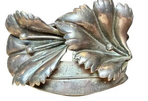 Sterling Silver Cuff Bracelet - Vintage Double Calla Lily
