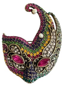 Heidi Daus Dazzling Disguise Crystal Masque Brooch Pin