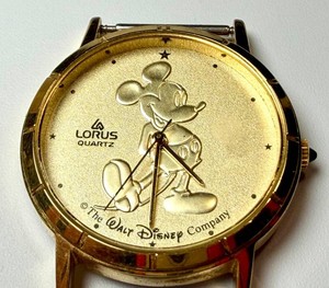 Disney Mickey Mouse Watch - Lorus Quartz Gold-Tone