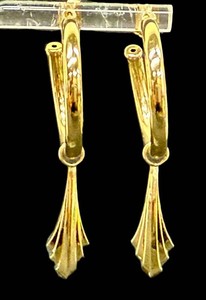 Gold Earrings - 14K Dangle Earrings With Removable Charms