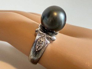 Sterling Silver Pearl Ring - Technibond Size 7