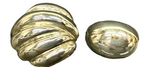 Sterling Silver Rings - Sculptural Band & Domed Ring (Lot of 2)