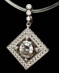 Silver Pendant Necklace - Vanna K CZ 925 Cubic Zirconia