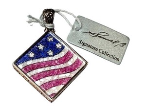 Sterling Silver Pendant - Samuel B Signature Collection American Flag