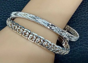 Vintage Sterling Silver Bracelets - 7.75-8 in, 2-Piece Set (Lot of 2)