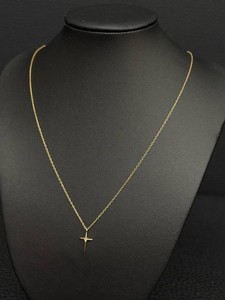 Gold Cross Pendant Necklace - 14k Fine Chain