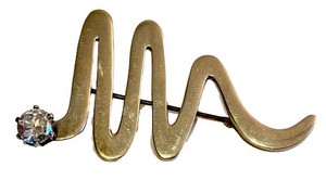 Sterling Silver Abstract Brooch - Mexico 925