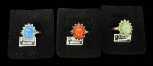 Sterling Silver Rings - Three Cabochon Style Size 8 (Lot of 3)