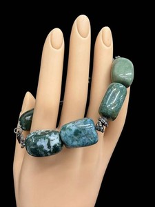 Gemstone Bracelet - Moss Agate & Bloodstone