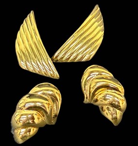 Vintage Designer Clip-On Earrings - Napier & Crown Trifari (Lot of 2)