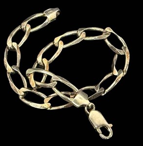 Sterling Silver Bracelet - Italian 925 Curb-Link 8 in