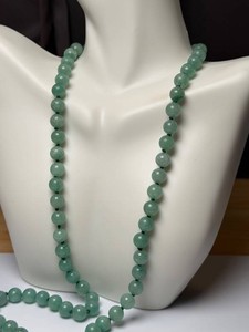Aventurine Bead Necklace - Green Gemstone Pendant