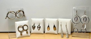 Sterling Silver Earrings - Assorted Styles (6 Pairs)