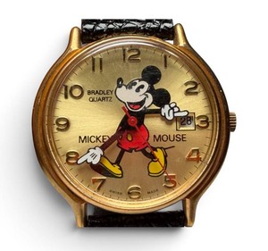 Vintage Mickey Mouse Watch - Bradley Quartz Swiss Made