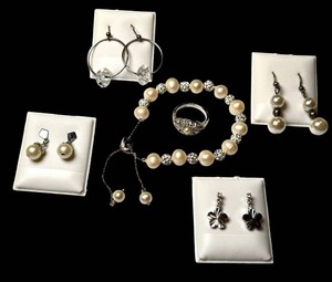 Jewelry Mixed Lot - Sterling Silver Ring, Bracelet & Earrings