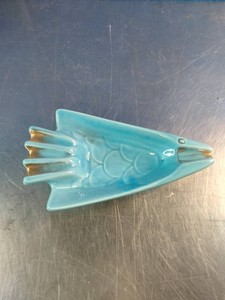 Vintage mid-century modern ceramic fish ashtray,