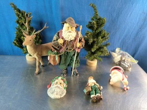 A charming collection of vintage-style Christmas holiday decorations