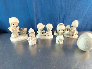 Collection of vintage Precious Moments bisque porcelain figurines