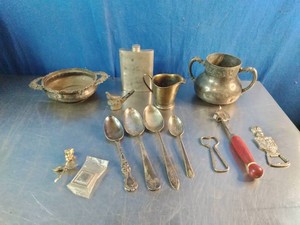 Vintage silver-plated hollowware, flatware, and barware