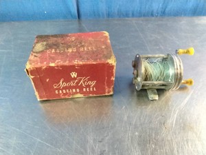 Vintage Sport King Casting Reel from Montgomery Ward and a vintage Shakespeare Criterion No. 1960 baitcasting fishing reel.