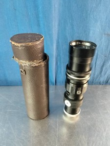 A vintage manual-focus telephoto prime lens