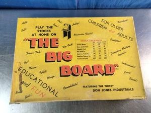 The Big Board is a vintage 1958 stock market-themed board game published by Dadan, Inc