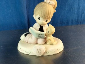 Precious Moments Growing In Grace, Age 13 Blonde Girl Figurine