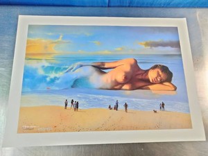 A lithograph print titled Mirage (1993) by American artist Jim Warren,