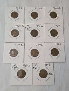 11   1929-1944 Wheat Pennies