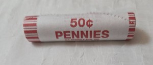 Unsearched Pennies Roll - Mixed Dates