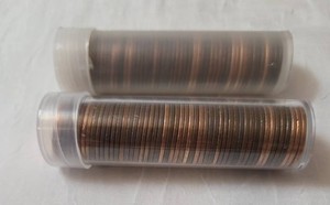 2 - Clear Rolls of Lincoln Cents - Mixed Dates-Unsearched