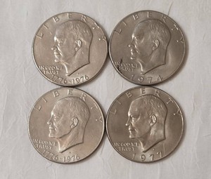 Eisenhower dollar coins - 4 coins