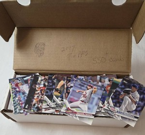 2017 Topps Baseball Cards. Unsearched. 550  cards- very collectible