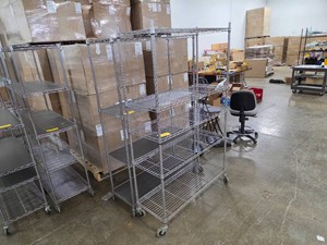 (2) Wire Carts, NSF, 48x18...