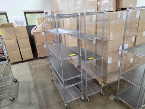 (2) Wire Carts, NSF, 48x18...