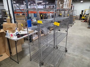 (2) Wire Carts, NSF, 48x18...