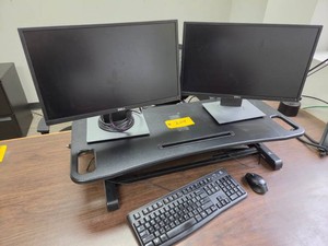 (2) Monitors & Adjustable Stand...