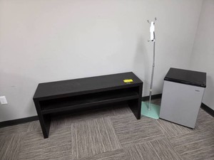 Side Table, Refrigerator, & Stand...