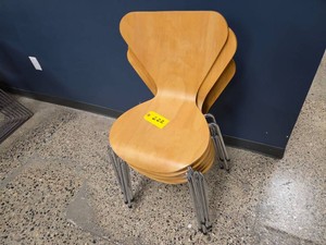 (6) Wood Stack Chairs...