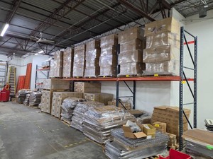 (4) Sections Tear Drop Pallet Racki...