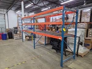 (2) Sections Tear Drop Pallet Racki...